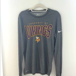 NWT Nike Gray Vikings Long Sleeve Men’s Tee size S